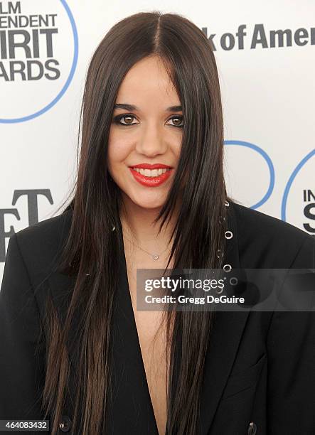 Actress Lorelei Linklater arrives at the 2015 Film Independent Spirit Awards on February 21, 2015 in Santa Monica, California.