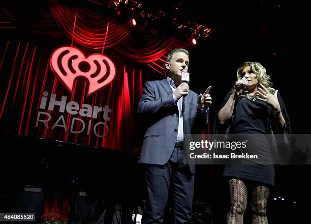 On air personalities Valentine and Delilah host the iHeartRadio Ultimate Valentine's Escape at Brooklyn Bowl at the LINQ in Las Vegas on February 21,...