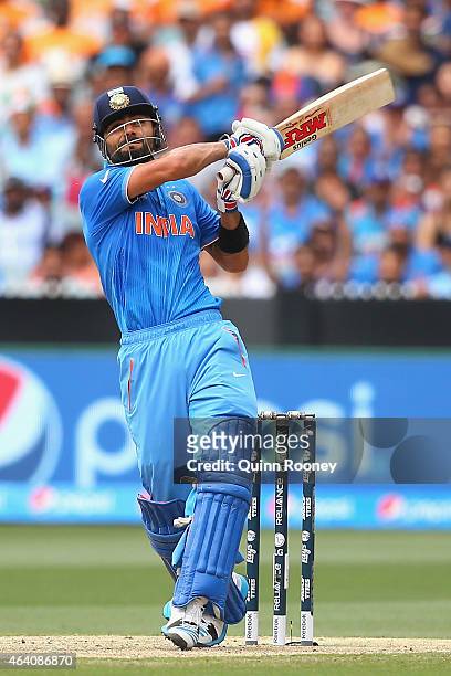Virat Kohli of India bats during the 2015 ICC Cricket World Cup match between South Africa and India at Melbourne Cricket Ground on February 22, 2015...