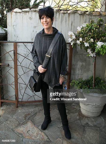 Songwriter Diane Warren attends The Society of Composers and Lyricists Pre-Oscar champagne reception at Cafe La Boheme on February 21, 2015 in West...