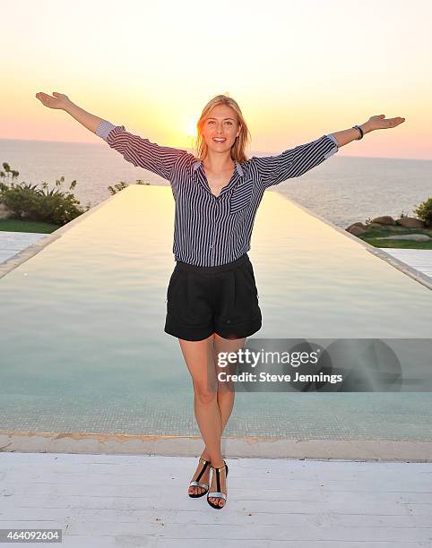 Maria Sharapova enjoys her free time in Acapulco while in town for the Abierto Mexicano Telcel Tennis Tournament on February 21, 2015 in Acapulco,...