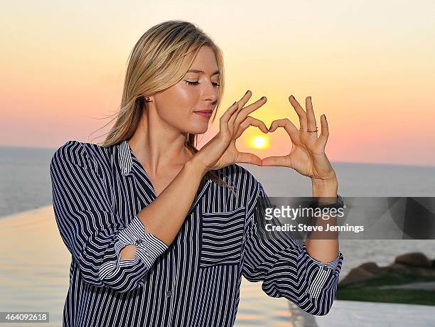 Maria Sharapova enjoys her free time in Acapulco while in town for the Abierto Mexicano Telcel Tennis Tournament on February 21, 2015 in Acapulco,...