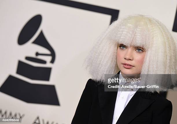 Dancer Maddie Ziegler arrives at the 57th Annual GRAMMY Awards at Staples Center on February 8, 2015 in Los Angeles, California.