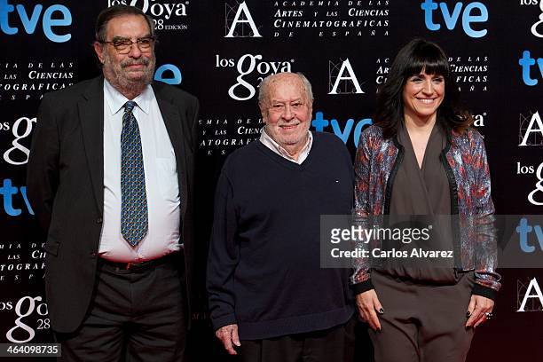 President of Spanish Cinema Academy Enrique Gonzalez Macho, director Jaime de Arminan and Judith Colell attend the Candidates to Goya Cinema Awards...