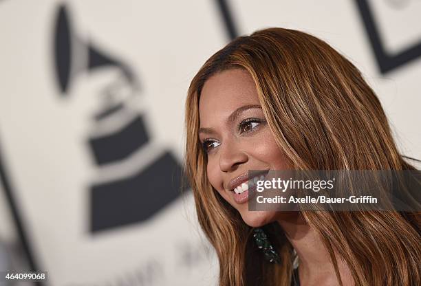 Recording artist Beyonce Knowles arrives at the 57th Annual GRAMMY Awards at Staples Center on February 8, 2015 in Los Angeles, California.