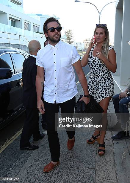 Darren McMullen - host of The Voice joins judges at a dinner in Bondi on February 22, 2015 in Sydney, Australia.