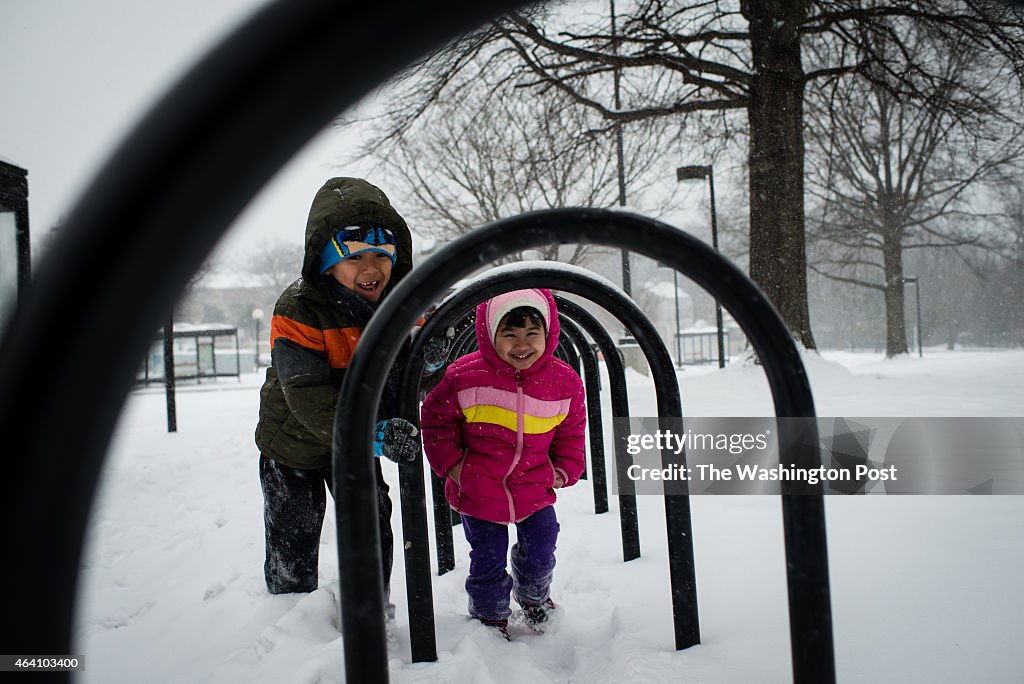 Winter Storm Warning in the Washington DC area on Saturday, February 21, 2015