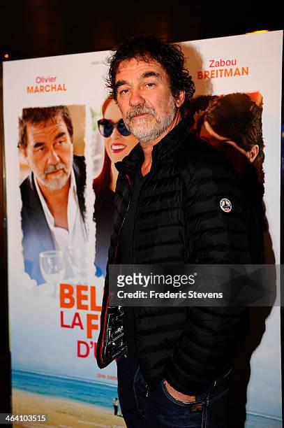 Actor Olivier Marchal attends the "Belle Comme La Femme D'un Autre" Paris Premiere At UGC Bercy on January 20, 2014 in Paris, France.