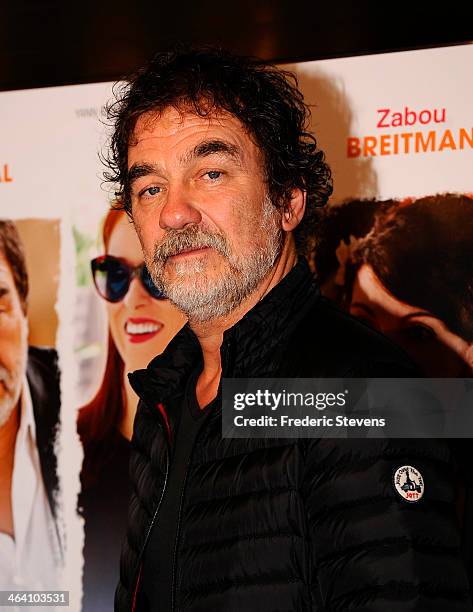 Actor Olivier Marchal attends the "Belle Comme La Femme D'un Autre" Paris Premiere At UGC Bercy on January 20, 2014 in Paris, France.