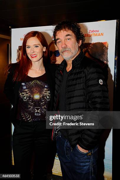 Actress Audrey Fleurot and actor Olivier Marchal attends the "Belle Comme La Femme D'un Autre" Paris Premiere At UGC Bercy on January 20, 2014 in...