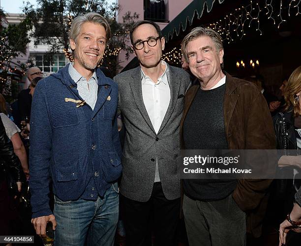 Screenwriter Stephen Gaghan, President & CEO AMC Networks Josh Sapan, and entertainment executive Tom Freston attend the AMC Networks and IFC Films...