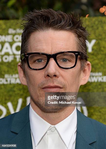 Actor Ethan Hawke attends the AMC Networks and IFC Films Spirit Awards After Party on February 21, 2015 in Santa Monica, California.