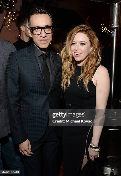 Actors Fred Armisen and Natasha Lyonne attend the AMC Networks and IFC Films Spirit Awards After Party on February 21, 2015 in Santa Monica,...