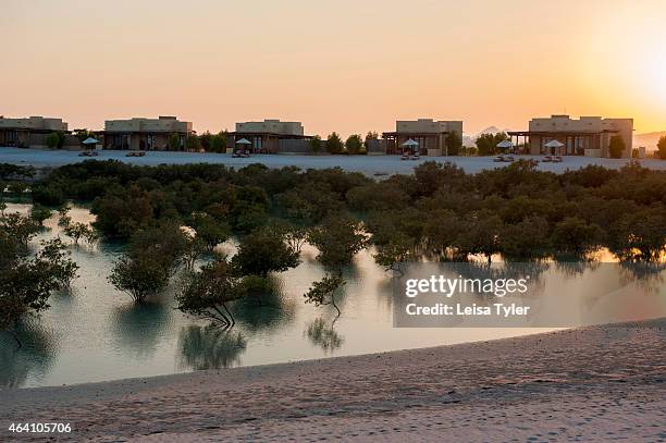 Villas at the Anantara Al Yamm Villa Resort on Sir Bani Yas, an island in the Persian Gulf, and once the private retreat of the United Arab Emirates...