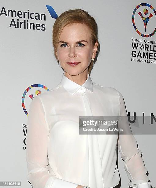 Actress Nicole Kidman attends the 3rd annual Gold Meets Golden at Equinox Sports Club West LA on February 21, 2015 in Los Angeles, California.