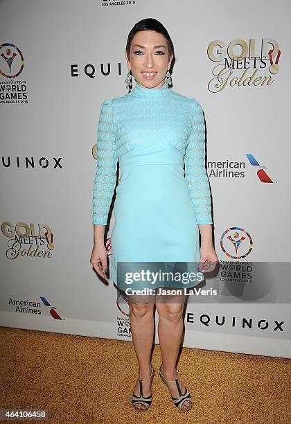 Actress Naomi Grossman attends the 3rd annual Gold Meets Golden at Equinox Sports Club West LA on February 21, 2015 in Los Angeles, California.