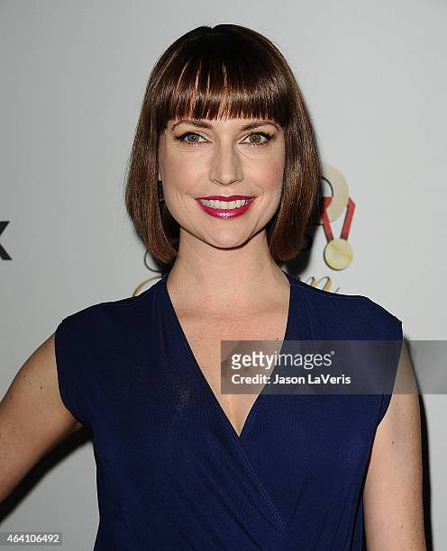 Actress Julie Ann Emery attends the 3rd annual Gold Meets Golden at Equinox Sports Club West LA on February 21, 2015 in Los Angeles, California.