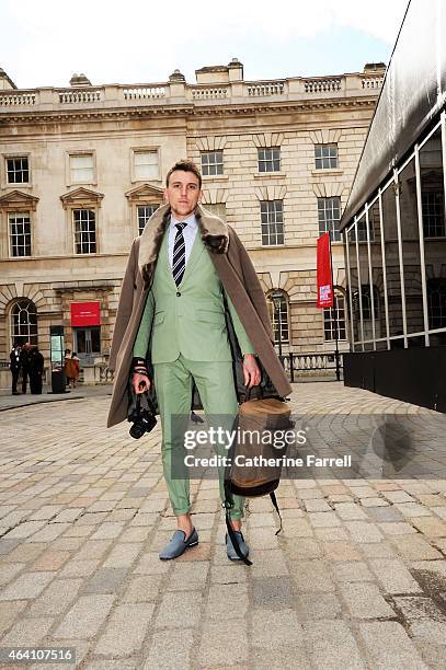 Mitchell Cooper attends London Fashion Week Fall/Winter 2015/16 at on February 21, 2015 in London, England.