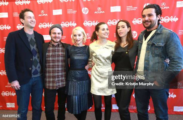 Sundance Film Festival Director of Programming Trevor Goth, Brady Corbet, Mona Fastvold, Gitte Witt, Stephanie Ellis, and Christopher Abbott attend...