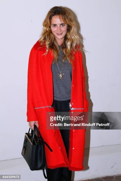 Alexia Niedzielski attends the Giambattista Valli show as part of Paris Fashion Week Haute Couture Spring/Summer 2014 on January 20, 2014 in Paris,...