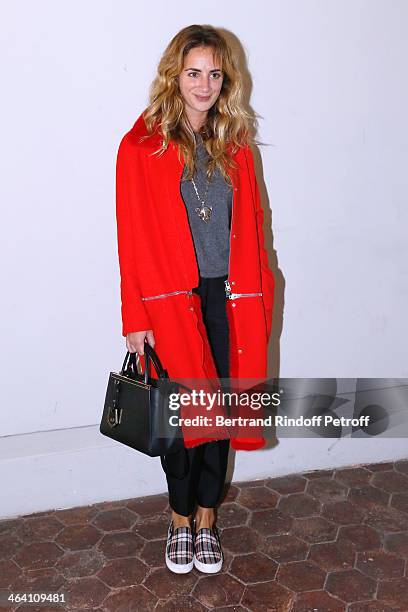 Alexia Niedzielski attends the Giambattista Valli show as part of Paris Fashion Week Haute Couture Spring/Summer 2014 on January 20, 2014 in Paris,...