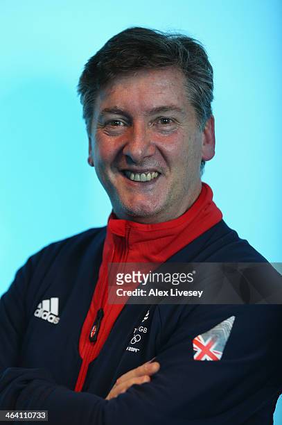 Robin Cousins a Team GB Ambassador poses for a portrait during the kitting out day at adidas on January 20, 2014 in Stockport, England.