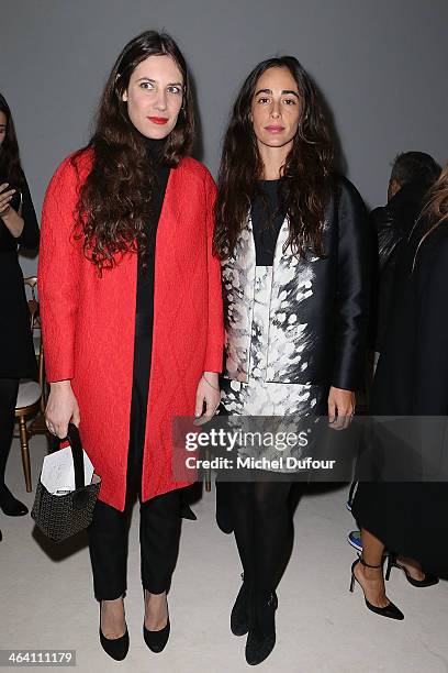 Tatiana Santo Domingo and Clotilde de Kersauzon attend the Giambattista Valli show as part of Paris Fashion Week Haute Couture Spring/Summer 2014 on...