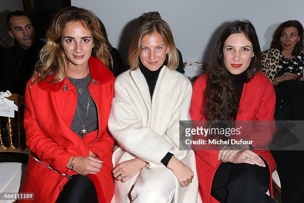 Alexia Niedzielski, Elisabeth von Guttman and Tatiana Santo Domingo attend the Giambattista Valli show as part of Paris Fashion Week Haute Couture...