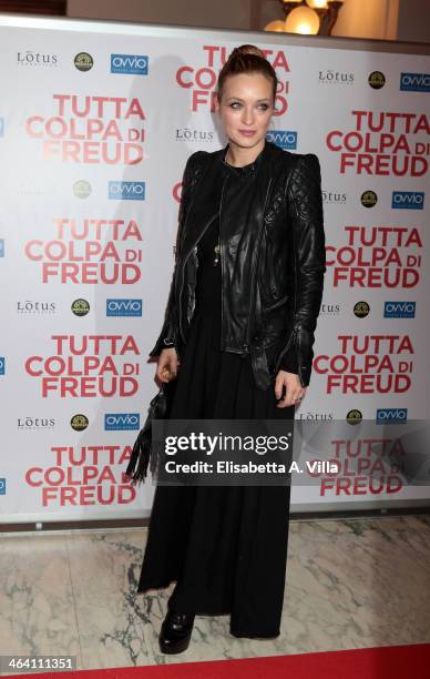 Actress Carolina Crescentini attends 'Tutta colpa di Freud' premiere at Teatro dell'Opera on January 20, 2014 in Rome, Italy.