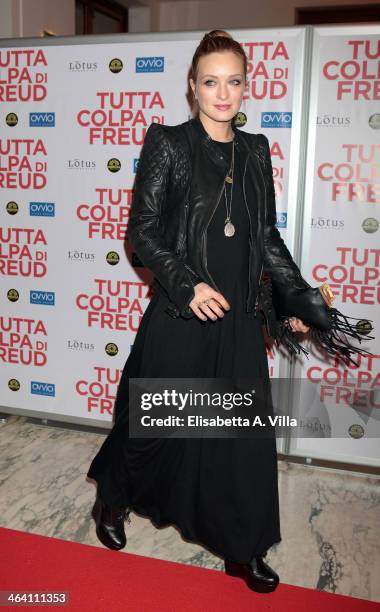 Actress Carolina Crescentini attends 'Tutta colpa di Freud' premiere at Teatro dell'Opera on January 20, 2014 in Rome, Italy.