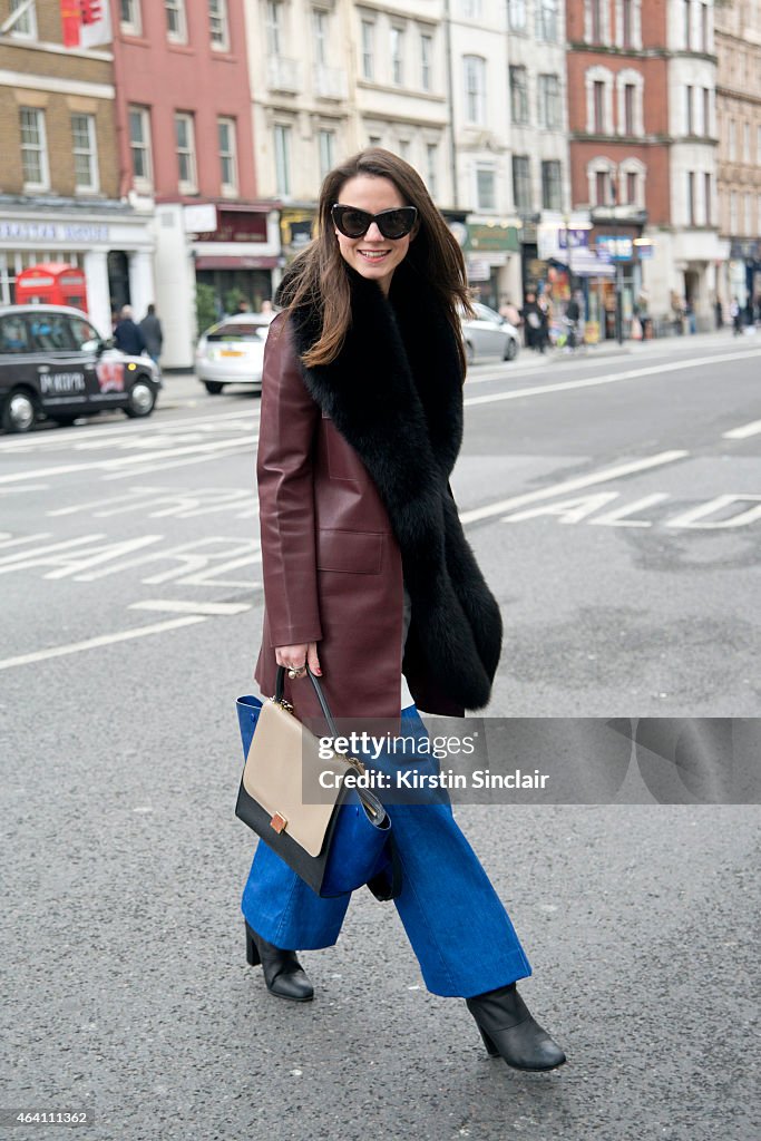 Street Style - London Collections: WOMEN AW15 - February 20 To February 24, 2015