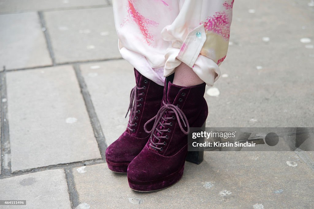 Street Style - London Collections: WOMEN AW15 - February 20 To February 24, 2015