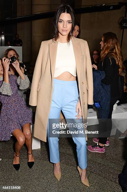 Kendall Jenner attends the Topshop Unique show during London Fashion Week Fall/Winter 2015/16 at Tate Britain on February 22, 2015 in London, England.