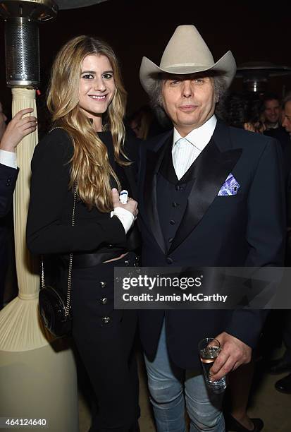 Singer Dwight Yoakam attends the Grey Goose hosted Michael Sugar, Doug Wald and Warren Zavala pre-oscar party at Sunset Tower on February 21, 2015 in...