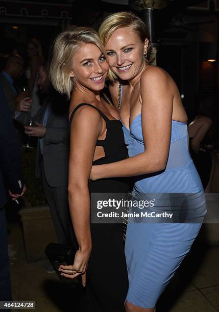 Professional dancer Julianne Hopugh and actress Malin Ackerman attend the Grey Goose hosted Michael Sugar, Doug Wald and Warren Zavala pre-oscar...