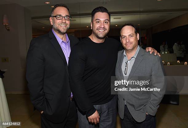 Hosts Michael Sugar, Warren Zavala and Doug Wald attend the Grey Goose hosted Michael Sugar, Doug Wald and Warren Zavala pre-oscar party at Sunset...