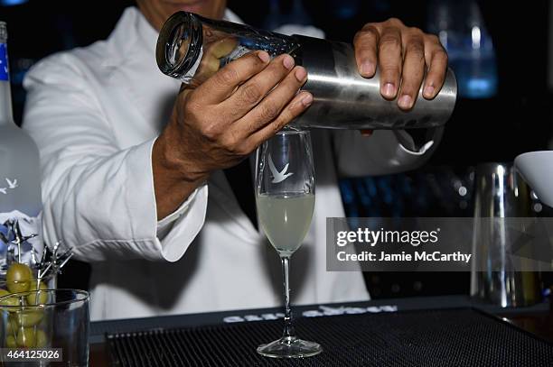 General view of the atmosphere during the Grey Goose hosted Michael Sugar, Doug Wald and Warren Zavala pre-oscar party at Sunset Tower on February...