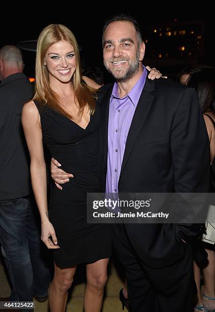 Actress Adrianne Palicki and host Michael Sugar attend the Grey Goose hosted Michael Sugar, Doug Wald and Warren Zavala pre-oscar party at Sunset...