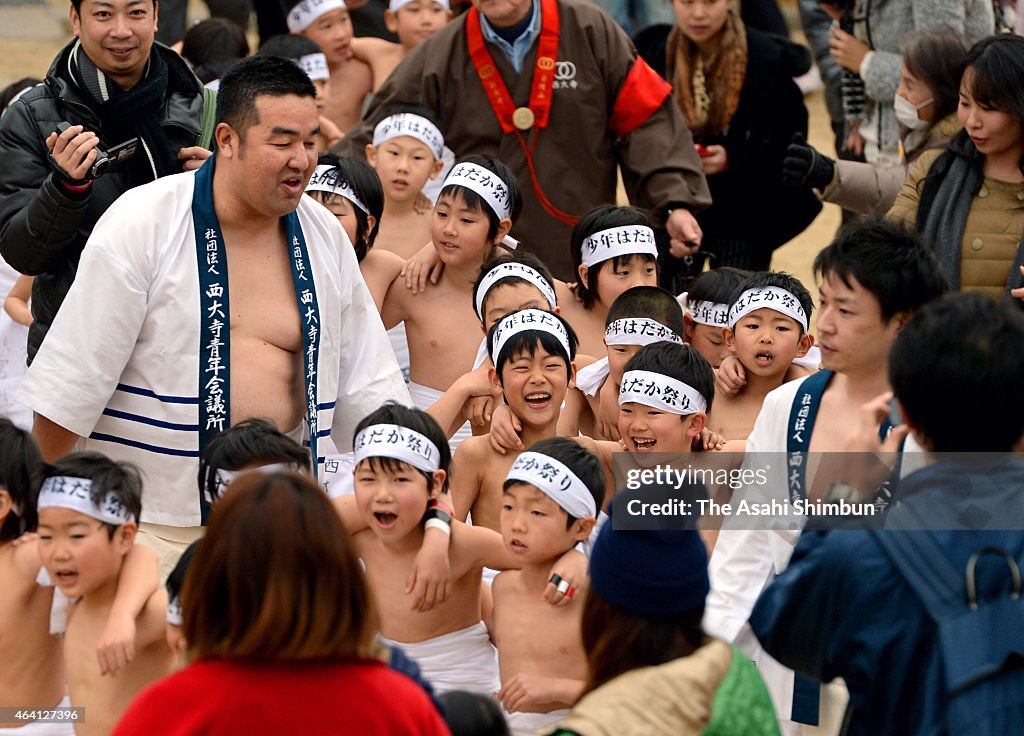 Naked Festival Takes Place At Saidaiji Temple