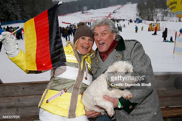 Marianne Hartl and Michael Hartl attend the Audi FIS Ski Cross World Cup 2015 on February 22, 2015 in Tegernsee, Germany.