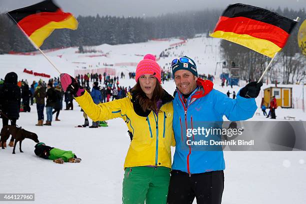 Philip Greffenius and his wife Evelyn Greffenius attend the Audi FIS Ski Cross World Cup 2015 on February 22, 2015 in Tegernsee, Germany.