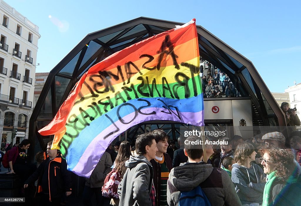 Protest against homophobia in Madrid