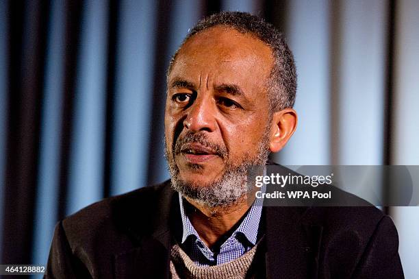 Abase Hussen, father of Amira Abase is interviewed by the media at New Scotland Yard, as the relatives of three missing schoolgirls believed to have...