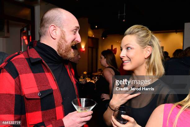 Director Michael Sucsy and actress Anastasia Griffith attend the IMDb Sundance dinner party at the Mustang on January 20, 2014 in Park City, Utah.