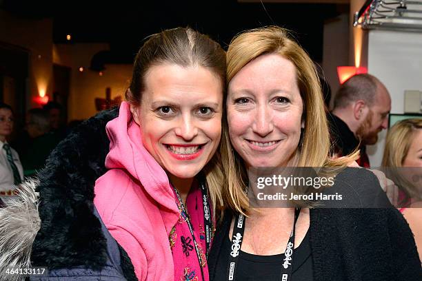 Screenwriter Marianna Palka and Sundance Institute's Executive Director Keri Putnam attend the IMDb Sundance dinner party at the Mustang on January...