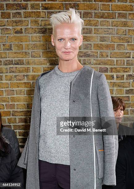 Anna Freemantle attends the Pringle of Scotland Fully Fashioned Exhibition and Autumn/Winter 2015 Womenswear Runway Show at The Serpentine Sackler...