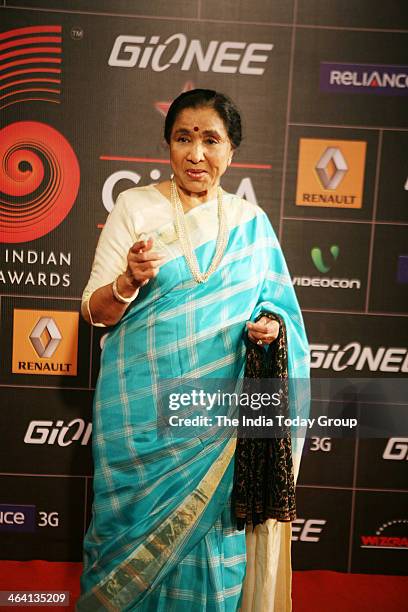 Asha Bhonsle during the Star GiMA Awards in Mumbai.