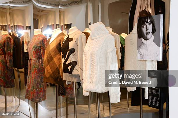 General view of the atmosphere at the Pringle of Scotland Fully Fashioned Exhibition and Autumn/Winter 2015 Womenswear Runway Show at The Serpentine...