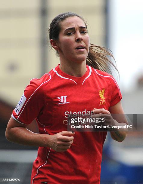 Fara Williams of Liverpool Ladies during the pre-season friendly between Liverpool Ladies and Yeovil Town Ladies at Select Security Stadium on...