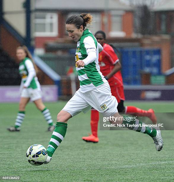 Corinne Yorston of Yeovil Town Ladies in action during the pre-season friendly between Liverpool Ladies and Yeovil Town Ladies at Select Security...